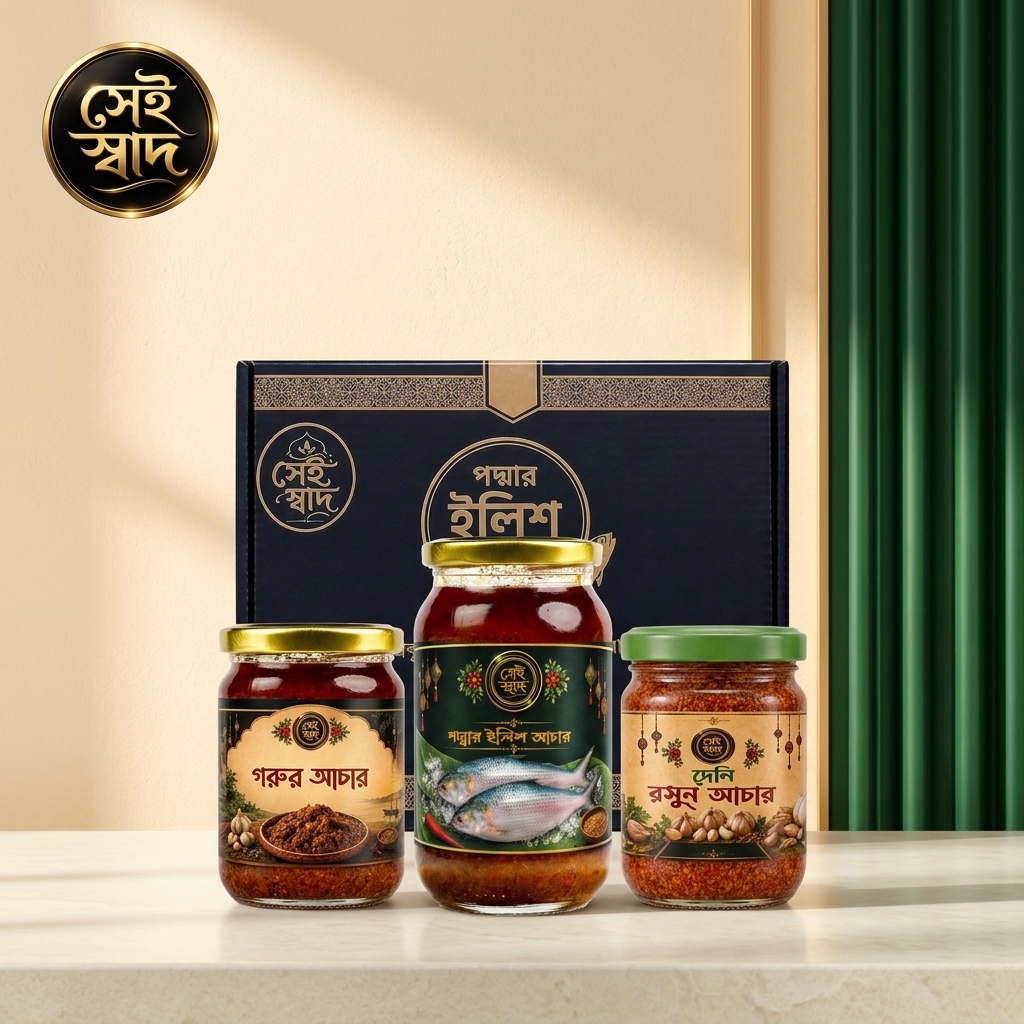 ইলিশ আচার ৩৫০ গ্রাম, গরু ও রসুন আচার ১০০ গ্রাম স্যাম্পল